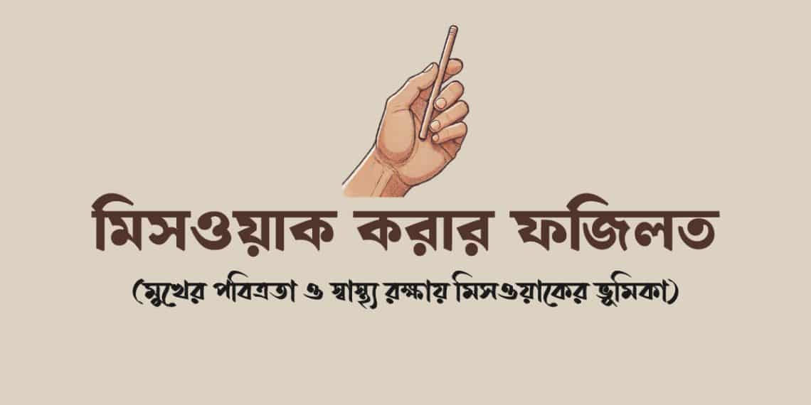 মিসওয়াক করার ফজিলত: মুখের পরিচ্ছন্নতা, শারীরিক উপকারিতা এবং আল্লাহর সন্তুষ্টি লাভের একটি সুন্নত।